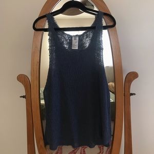 Ecoté Blue Woven Tank Top Size M